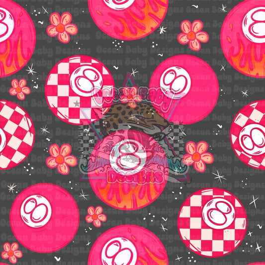 Girly checkered 8 ball