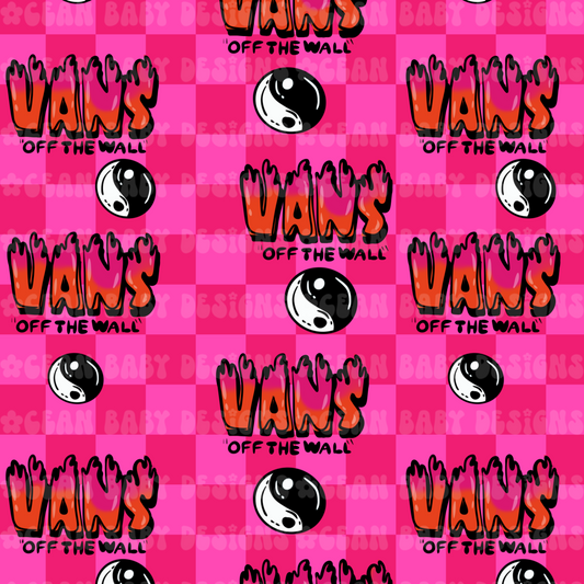 Pink checkered V*ns Flames